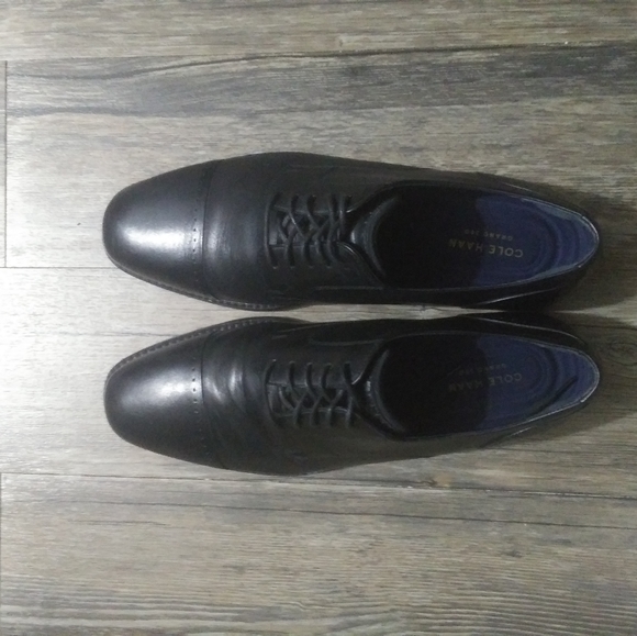 Cole Haan Giraldo Cap Toe Oxford Shoe 11.5 Mens Black Dress Shoes - Picture 3 of 9